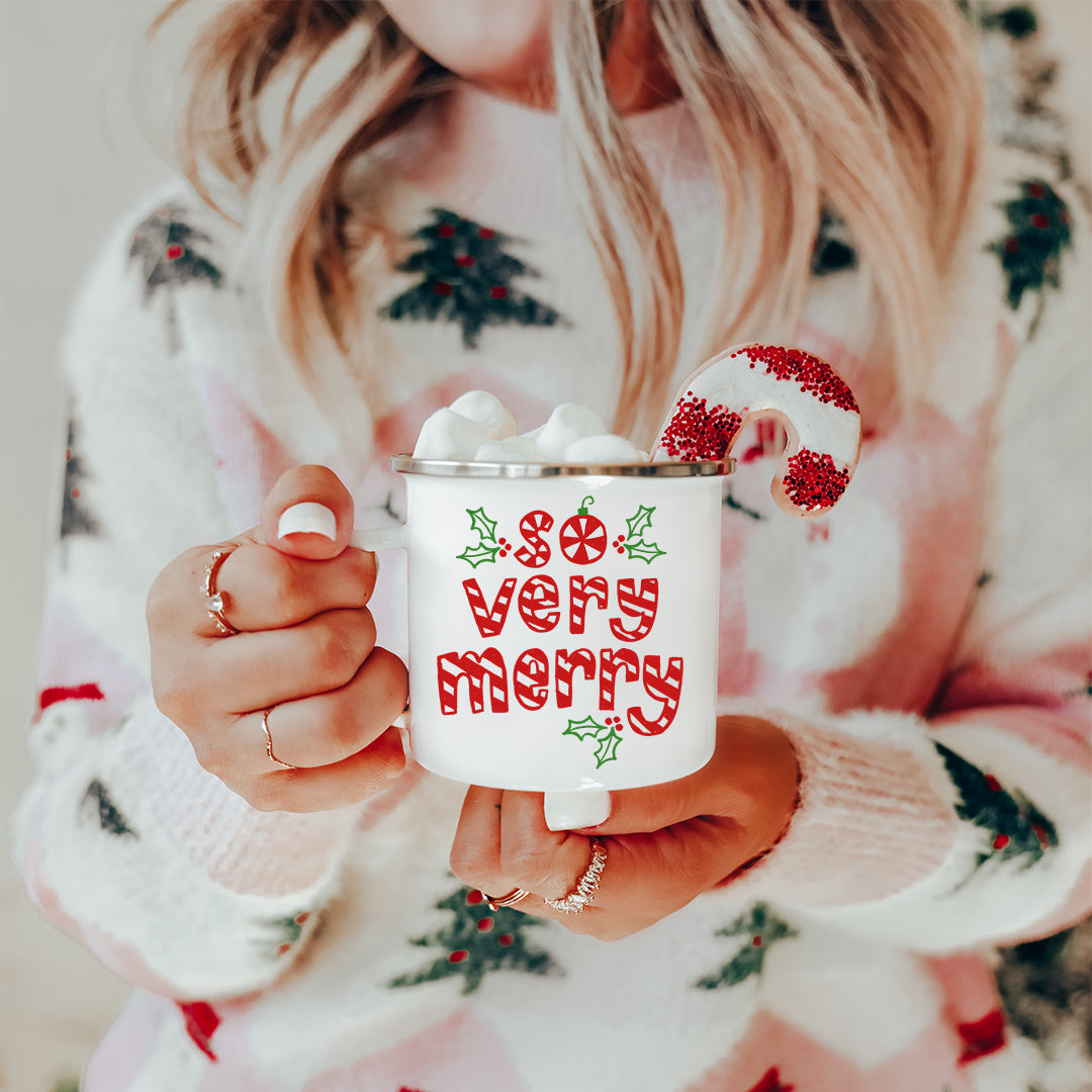 So Very Merry • Enamel Camping Mug