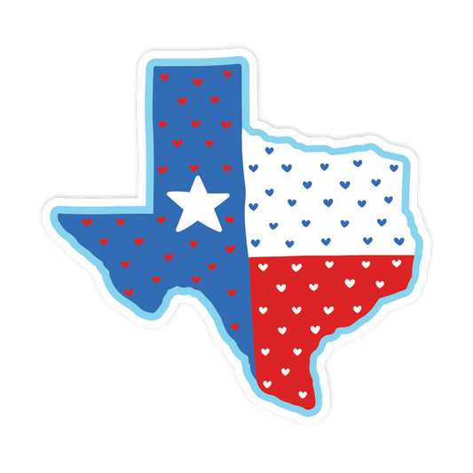 Heart of Texas Waterproof Vinyl Sticker